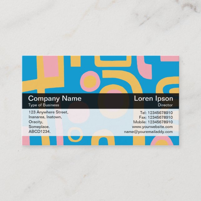 Color Band - Black - Abstract 170914 Business Card (Front)