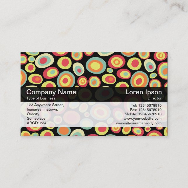 Color Band - Black - Abstract 220213 Business Card (Front)