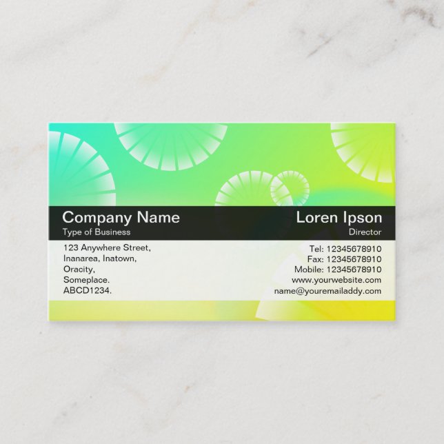Color Band - Black - Abstract Business Card (Front)