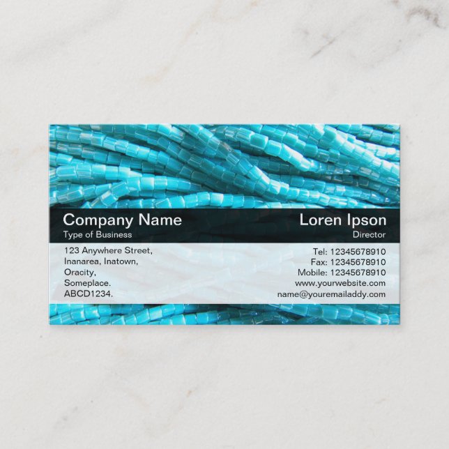 Color Band - Black - Bead Rope Business Card (Front)