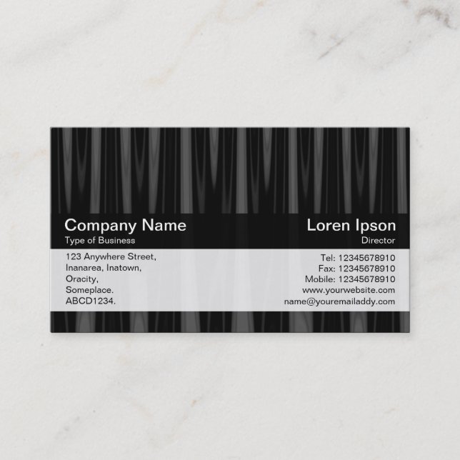 Color Band - Black - Black Drapery Business Card (Front)