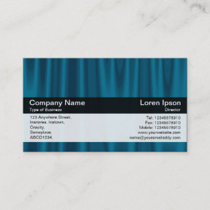 Color Band - Black - Blue Drapery Business Card