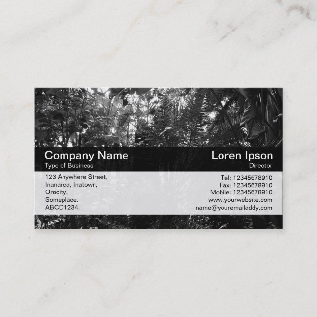 Color Band - Black - Botanical Garden Business Card (Front)