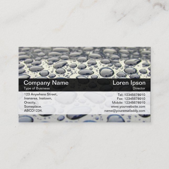 Color Band - Black - Car Hood Business Card (Front)