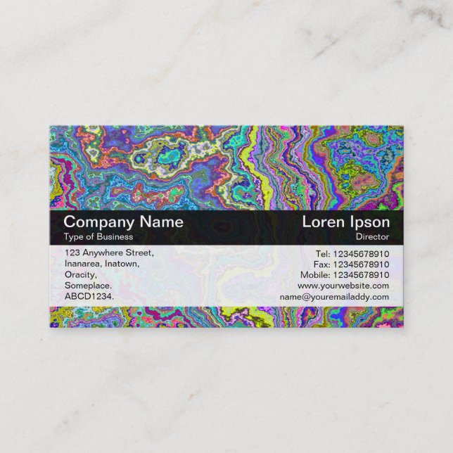 Color Band - Black - Colorful Mineral Business Card (Front)