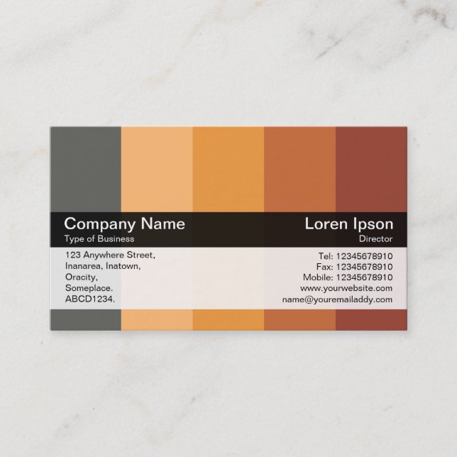 Color Band - Black - Colors Business Card (Front)