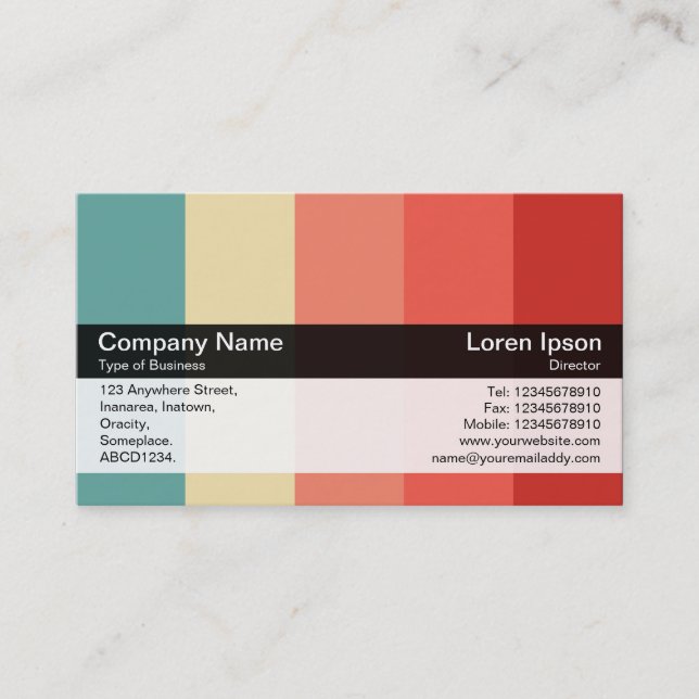 Color Band - Black - Colors Business Card (Front)