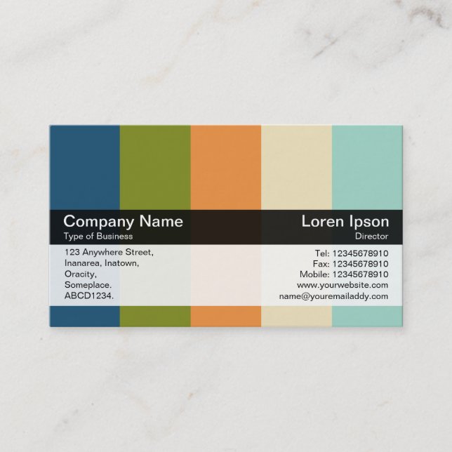 Color Band - Black - Colors Business Card (Front)