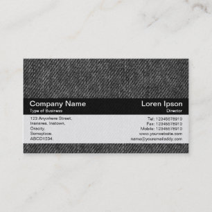 Color Band - Black - Faded Black Denim Business Card