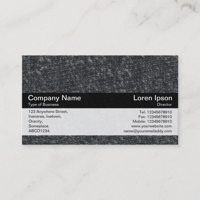 Color Band - Black - Fine Wool 01 Business Card (Front)