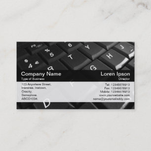Color Band - Black - Keyboard Business Card