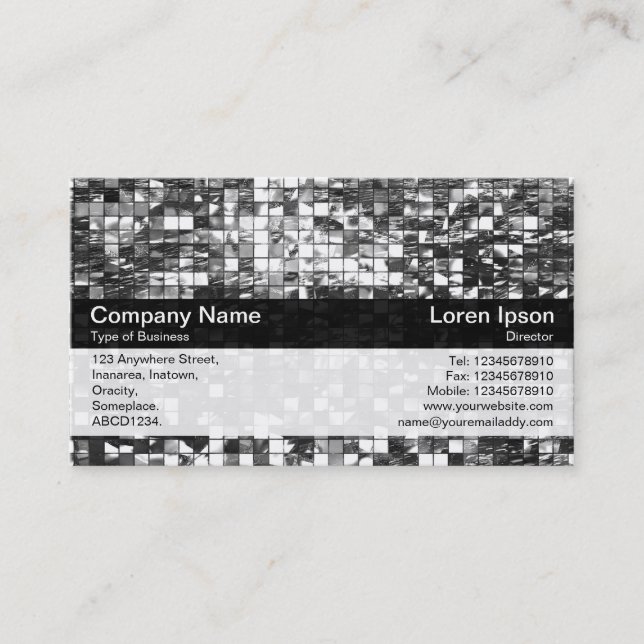 Color Band - Black - Mirror Mosaic Business Card (Front)