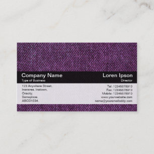 Color Band - Black - Purple Denim Business Card
