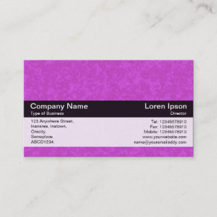 Color Band - Black - Purple Stone Business Card