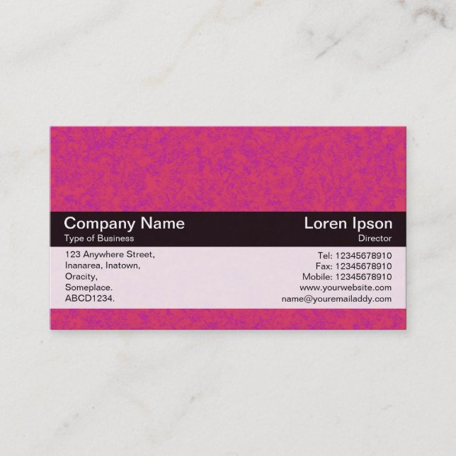 Color Band - Black - Red Stone Business Card (Front)