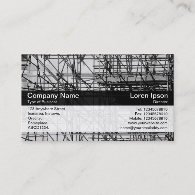 Color Band - Black - Scaffolding Business Card (Front)