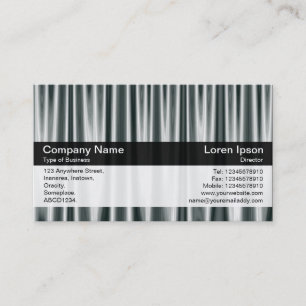 Color Band - Black - Silver Curtain Business Card