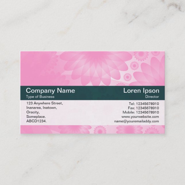 Color Band - Dk Green Business Card (Front)