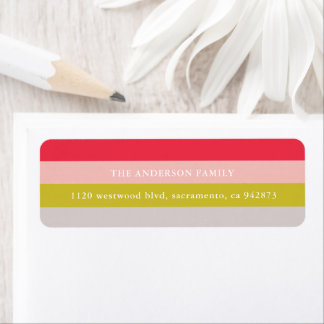 Color Bar Christmas Return Address Label_Candy Label