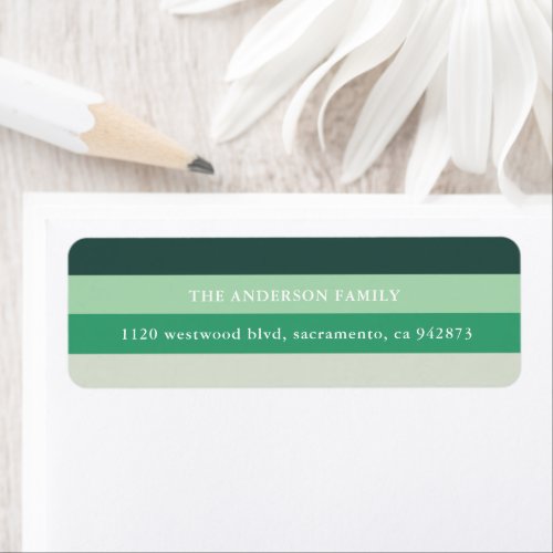 Color Bar Christmas Return Address Label_leaf Label