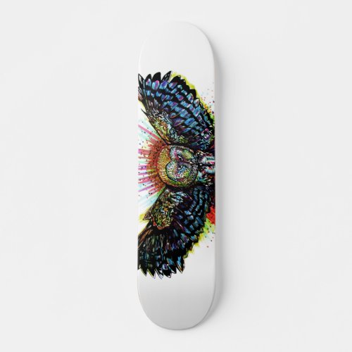 Color Barn Owl  Skateboard