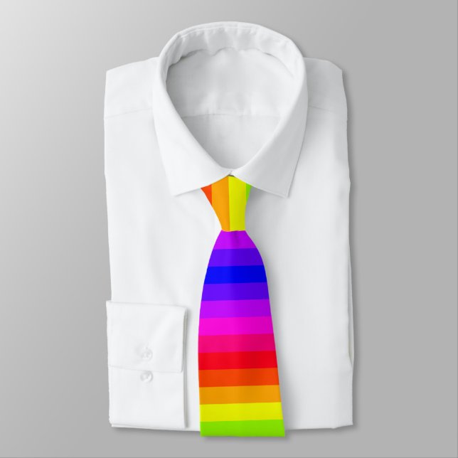 Color Bars 01 Neck Tie (Tied)