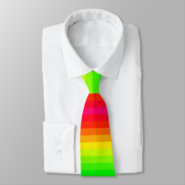 Color Bars 02 Neck Tie (Tied)
