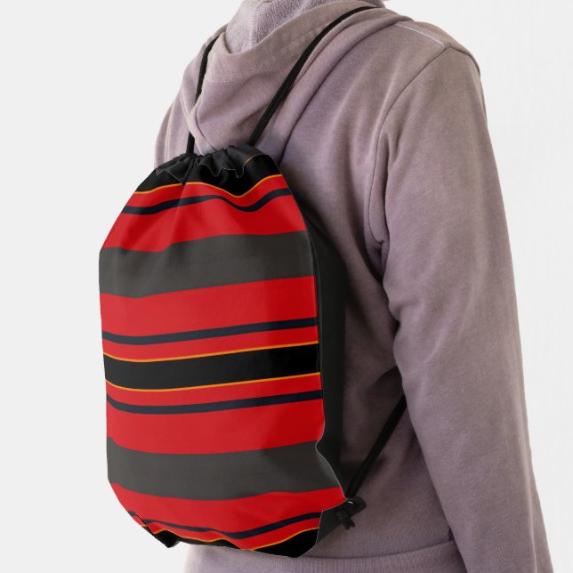 “COLOR BARS #08” Striped Drawstring Backpack  (Insitu)
