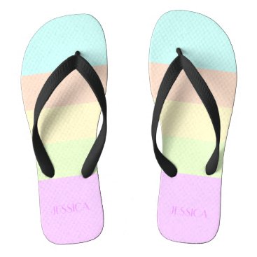 Color Bars - CENTER COLOR, LEMON CHIFFON Flip Flops Color Bars - CENTER COLOR, LEMON CHIFFON Flip Flops