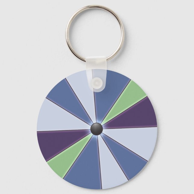 Color Beams Blue Keychain (Front)