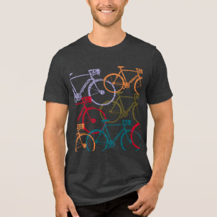Color Bicycles Bikes Cycling  Tri-Blend Shirt