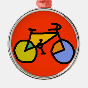 color bike metal ornament