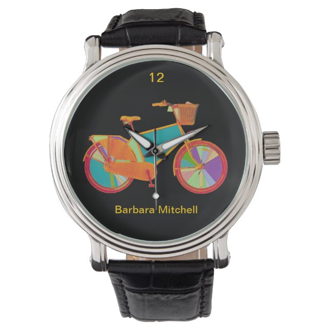 color bike timepiece watch (Front)