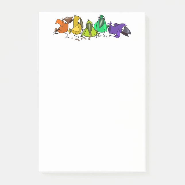 Color Birds Post-it® Notes (Front)