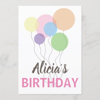 Color Birthday  Party Invitation. Template Name by myMegaStore at Zazzle