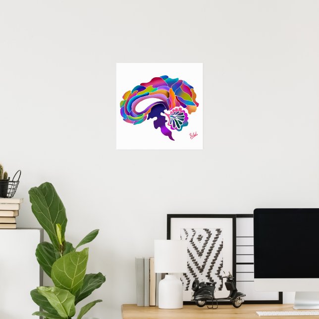Color Blend Brain 2 Poster (Home Office)