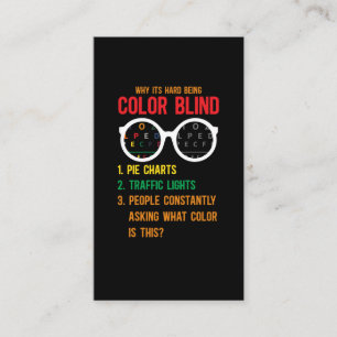 Color Blind Blindness Test Eye Glasses Business Card