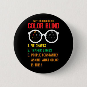 Color Blind Blindness Test Eye Glasses Button