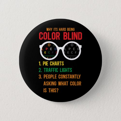 Color Blind Blindness Test Eye Glasses Button