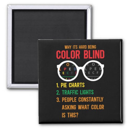 Color Blind Blindness Test Eye Glasses Magnet