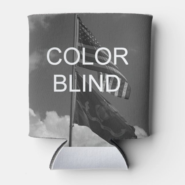 Color Blind Greyscale Flags Can Cooler (Front)