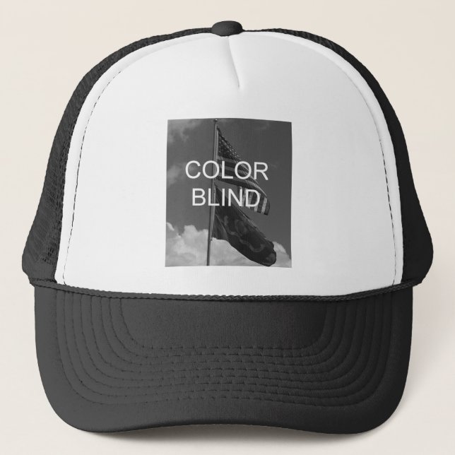 Color Blind Greyscale Flags Trucker Hat (Front)
