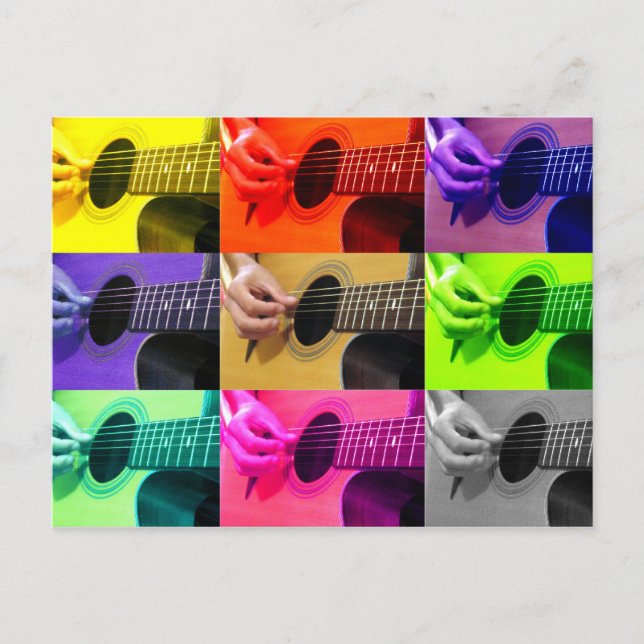 Color Blind Guitar Postcard (Front)