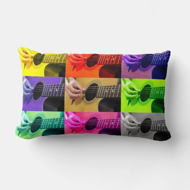 Color Blind Guitar  -  Throw Pillows (Front)