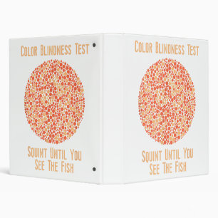 Color Blind T Shirt - Funny Color Blindness Test 3 Ring Binder
