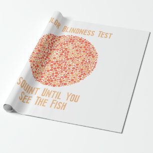 Color Blind T Shirt - Funny Color Blindness Test Wrapping Paper