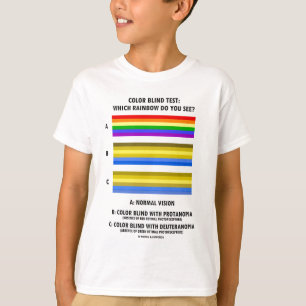 Color Blind Test (Colors Of Rainbow Vision Test) T-Shirt
