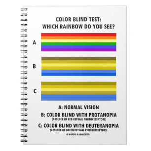 Color Blind Test Which Rainbow Do You See? Notebook