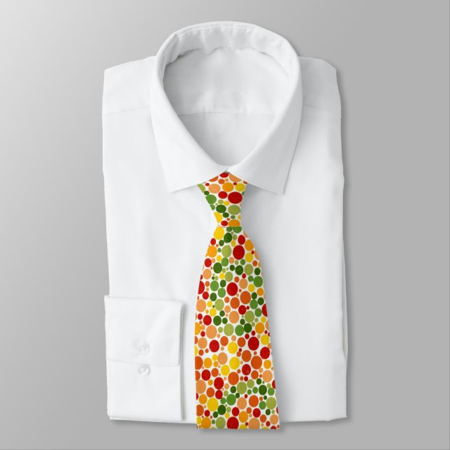 Color Blindness Test Neck Tie (Tied)
