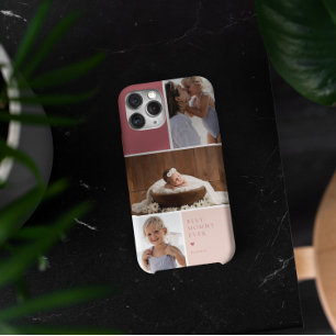 Color Block 3 Photo Collage Best Mom Ever iPhone 15 Pro Max Case